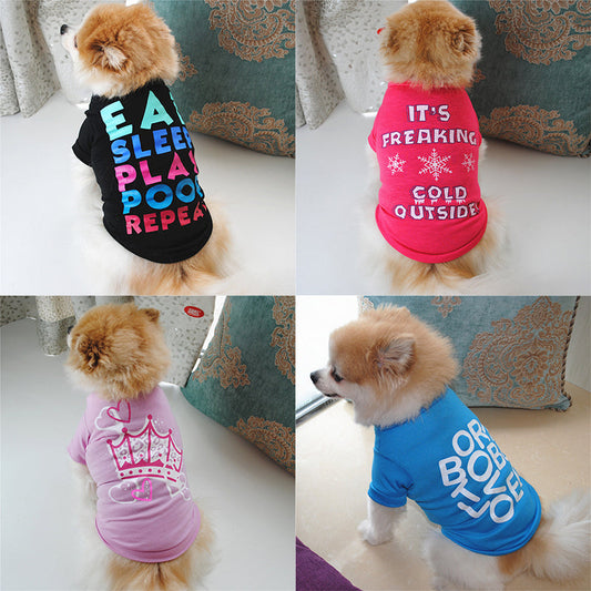 KFX-3646397 Cute Cartoon Dog Clothing for Pets - Casual Skirt Style, Multiple Sizes Available
