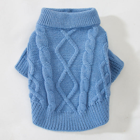KFX-3651773 Spring Knitted Rib Sweater for Small Dogs and Cats in Multiple Colors