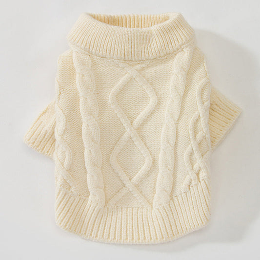 KFX-3651773 Spring Knitted Rib Sweater for Small Dogs and Cats in Multiple Colors