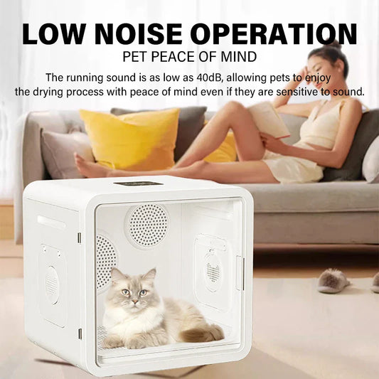 KFX-366099 Automatic Pet Dryer Box with Intelligent Temperature Control for Cats and Dogs - Quiet and Efficient Design