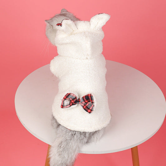 KFX-3663933 Winter Fleece-Lined Pet Apparel in Plaid Patterns - Sizes S to XXL