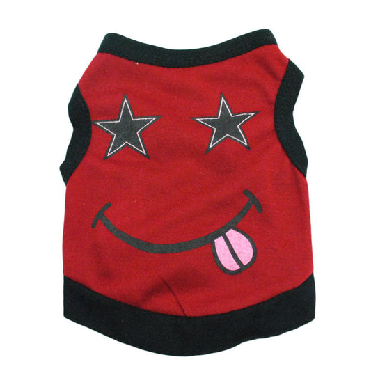 KFX-3665853 Leisurely Polyester Smiley Pet Vest for Comfort and Style
