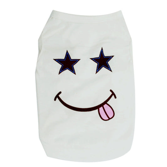KFX-3665853 Leisurely Polyester Smiley Pet Vest for Comfort and Style