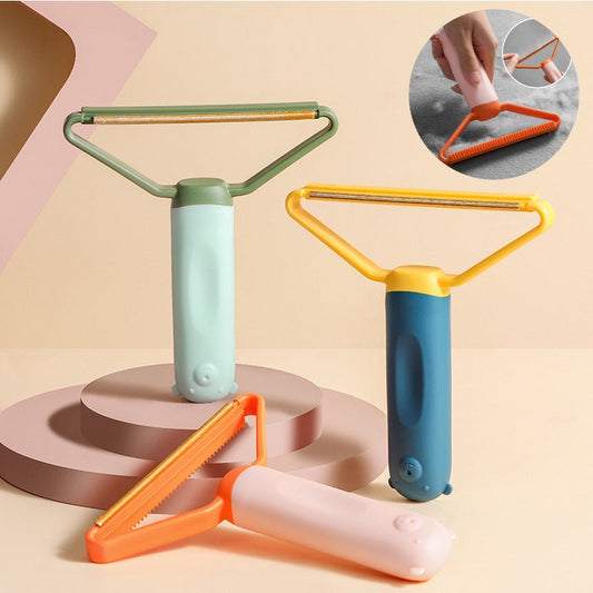 KFX-3666749 Portable Pet Hair Remover Brush for Clothes and Sofas - Manual Lint Roller and Fabric Shaver Tool