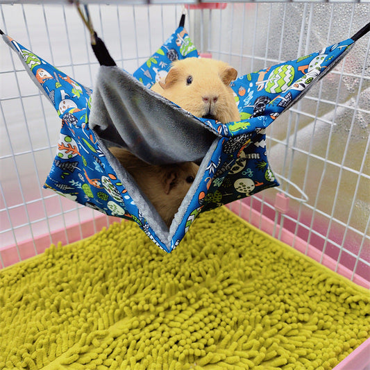 KFX-3666877 Double-layer Warm Hammock for Hamsters - Available in Multiple Colors and Sizes