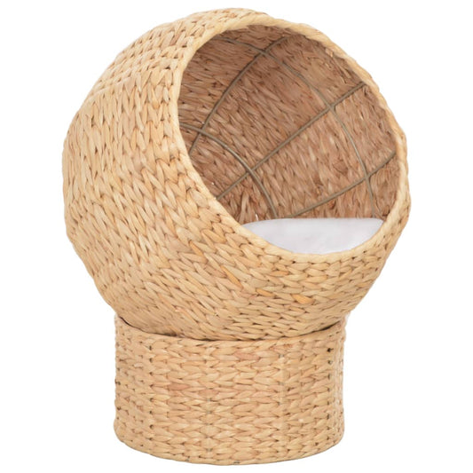 KFX-3668541 Natural Seagrass Cat Basket with Removable Cushion for Cozy Indoor Relaxation