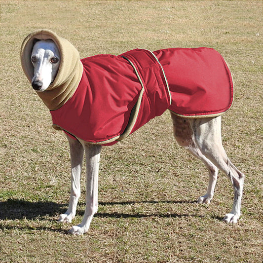 KFX-3681341 Plus Size Thickened Waterproof Pet Clothes with Long Neck Stitching for Dogs
