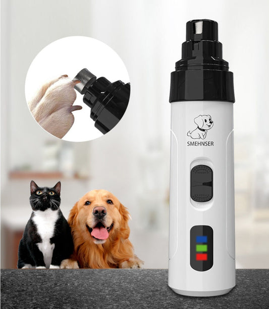 KFX-3690301 Electric Pet Nail Trimmer for Cats and Dogs with Replaceable Grinding Head, Quiet Operation, and Long Battery Life