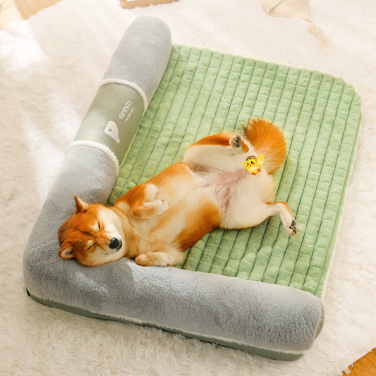 KFX-3702077 Removable and Washable Winter Warm Small Dog Nest in Green, Gray, or Brown