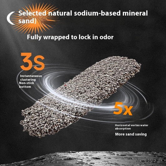 KFX-3715005 Sodium-Based Cat Litter with Low Dust, Effective Deodorization, and High Water Absorption