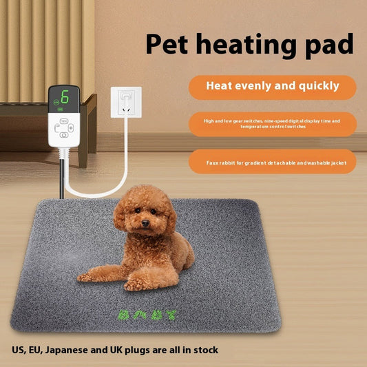 KFX-3721149 Waterproof Electric Heating Pad for Pets - Removable Soft Coat, Multiple Sizes Available