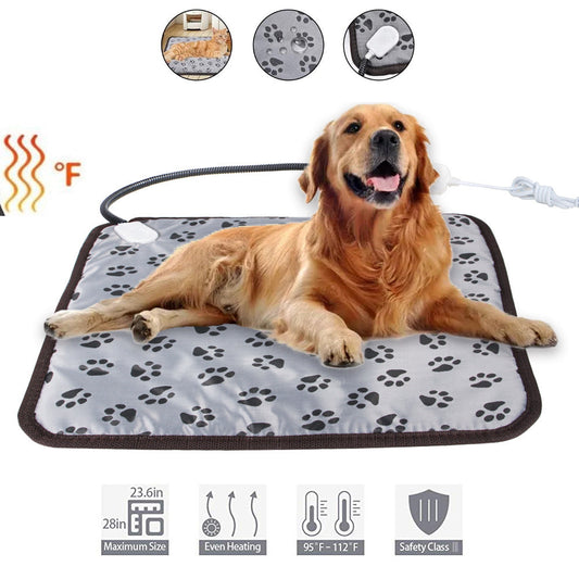 KFX-3726909 Pet Heating Pad for Dogs and Cats - Waterproof Electric Mat with Adjustable Temperature and Chew-Resistant Cord