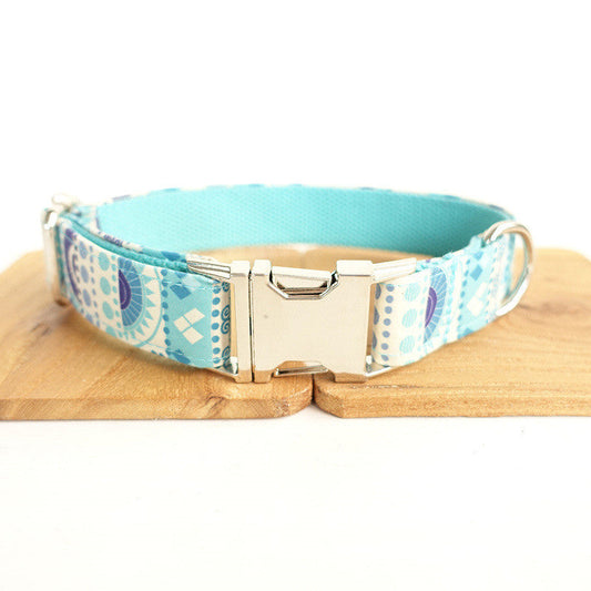 KFX-3754045 Durable Polyester Dog Collar and Leash Set with Bow Tie Design, Multiple Sizes Available