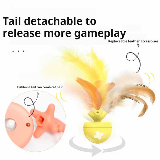KFX-3765053 Electric USB Cat Teasing Ball with Fish Bone Design for Fun and Relaxation