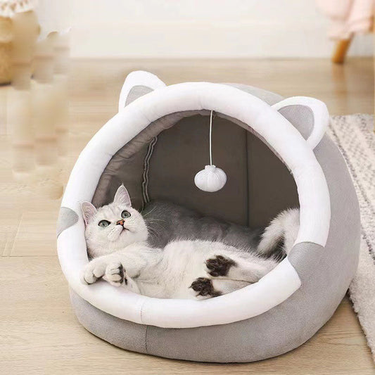KFX-3779133 Cozy Closed Cat Litter Kennel for Winter - Available in Cute Designs