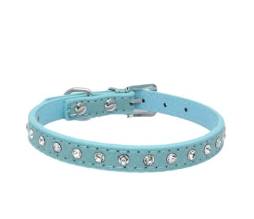 KFX-3792573 Diamond Rhinestone Pet Collar - Soft Microfiber Dog Accessory