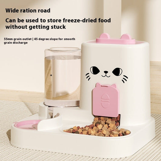 KFX-3794365 Integrated Cat Feeder with Water and Grain Station in Multiple Colors