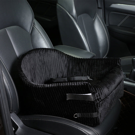 KFX-3800381 Portable Pet Car Seat Armrest for Travel - Available in Brown, Rose Red, Black, and Dark Red Cloth