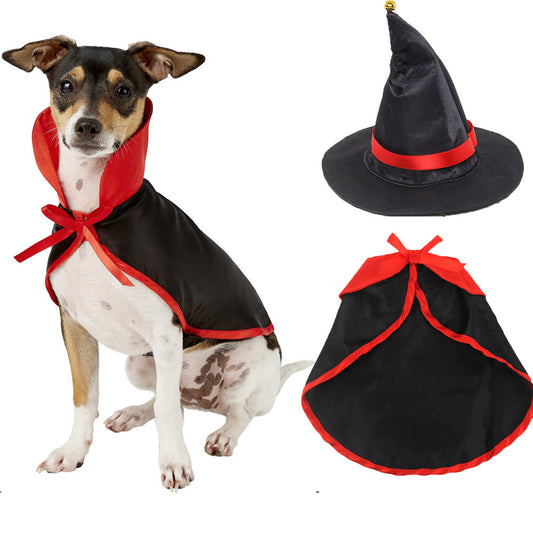 KFX-3800509 British Style Halloween Cloak Suit for Pet Dogs, with Adjustable Size and Hat