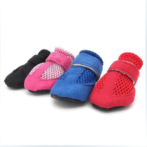 KFX-3808701 Antiskid Suede Cloth Pet Shoes for Spring and Summer - Sizes S, M, L, XL