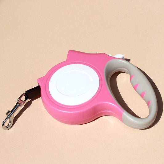 KFX-3811645 Automatic Retractable 5m Pet Leash with Hand-Holding Rope - Multiple Colors Available