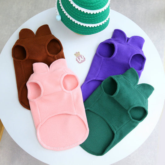 KFX-3817277 Cozy Casual Dog Clothes in Pink, Brown, Green, and Purple - Sizes S to 2XL