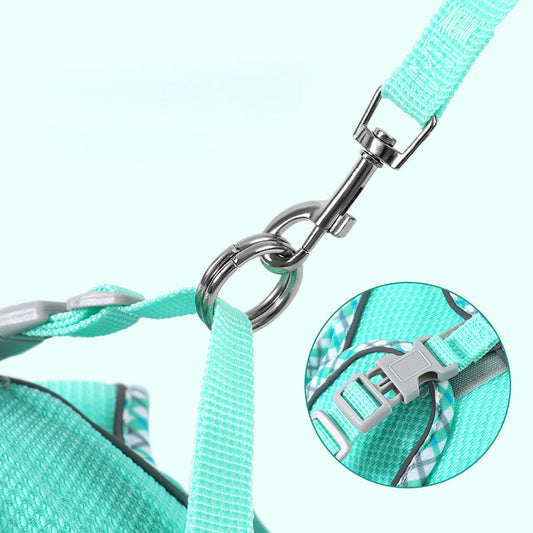 KFX-3822653 No-Pull Step-In Dog Harness with Leash - Breathable Mesh, Quick-Release Buckle, Reflective Outdoor Vest for Dogs and Cats