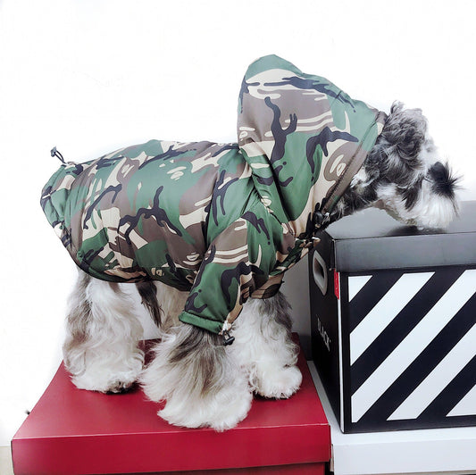 KFX-3835453 Waterproof Camouflage Dog Raincoat for All Sizes – Windproof & Snowproof Design