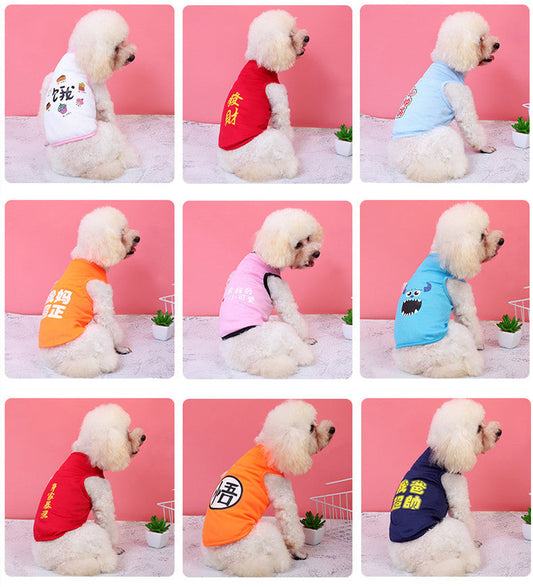 KFX-3845181 Versatile Polyester Dog Vest for Small Breeds - Fun Designs & Comfortable Fit