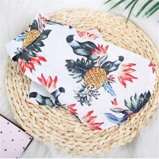 KFX-3858493 Pineapple Pattern Short Sleeve Shirt with Sunglasses Design in Various Colors