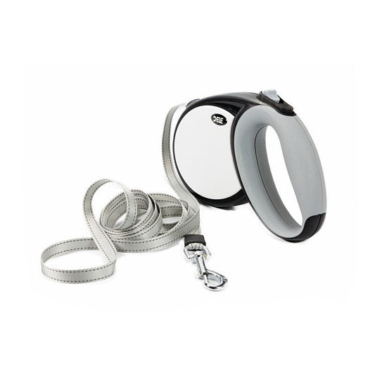 KFX-3865661 Automatic Retractable Dog Leash, 5m Traction Belt for Dogs up to 30kg, Black/White Options