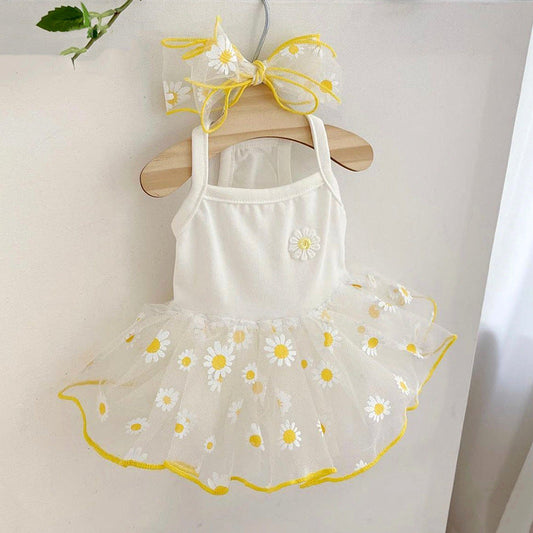 KFX-3872189 Summer Yellow Daisy Dog Apparel, Lightweight and Comfortable Sizes XS-XL