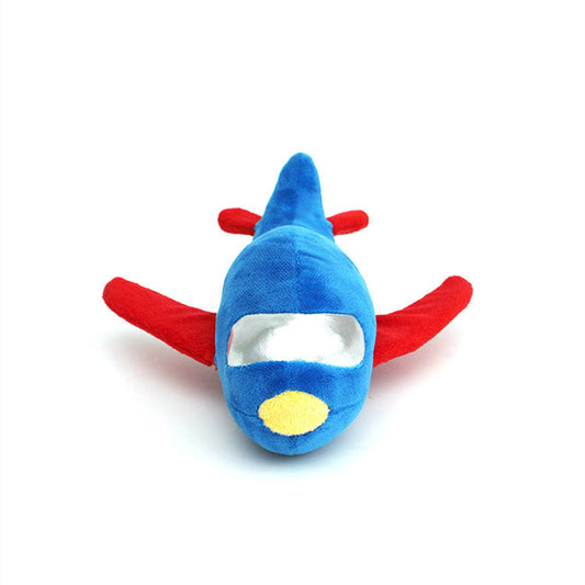 KFX-3872445 Durable Plush Knot Dog Toy for Gnawing - Airplane & Rocket Design