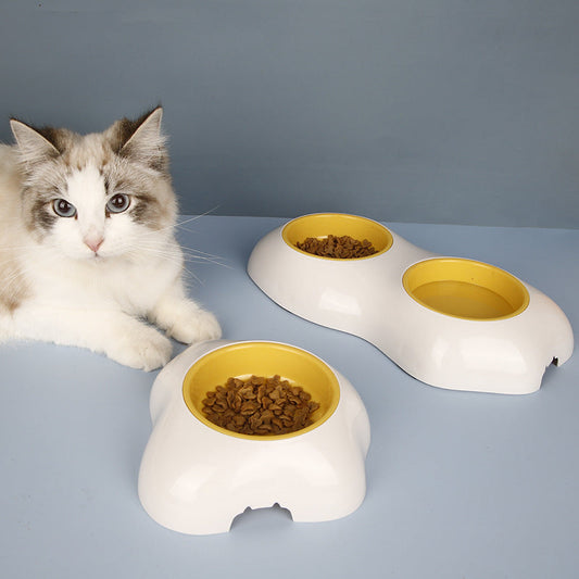 KFX-3873597 Creative Pet Egg Yolk Bowl - Single & Double Options for Your Furry Friend