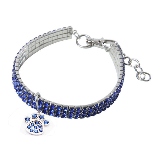KFX-3875389 Cartoon Crystal Elastic Pet Collar for All Seasons - Perfect for Every Celebration