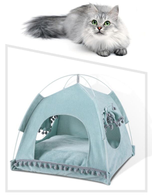KFX-3877437 Cozy Bite-Resistant Flannel Nest House for Small Pets