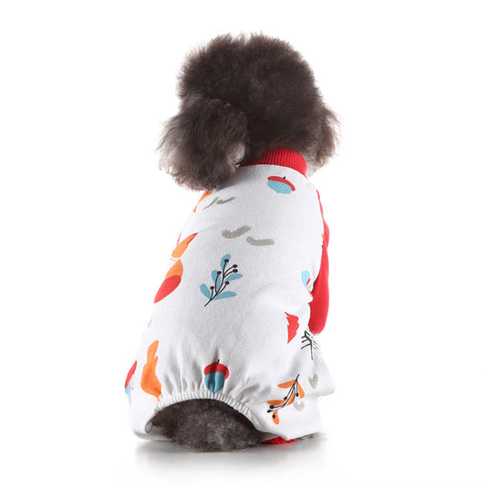 KFX-3901245 Cozy Polyester Pajamas for Pets in Various Colors and Sizes