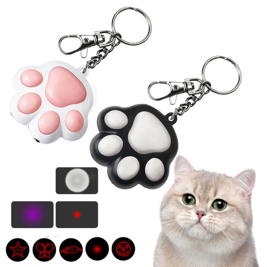 KFX-3913405 Multifunctional Infrared Teaser Toy for Cats with Key Chain and USB Rechargeable Light