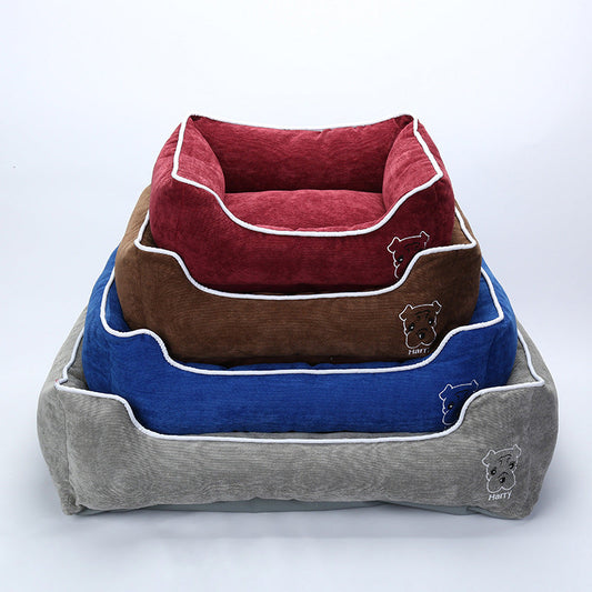 KFX-3921725 Bite-Resistant Corduroy Kennel - Multiple Sizes Available