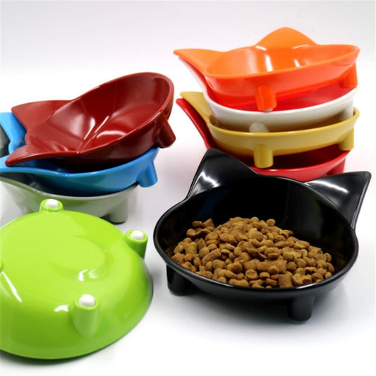 KFX-3921853 Cat-Shaped Melamine Pet Bowl with Anti-Slip Base for Easy Feeding and Cleaning