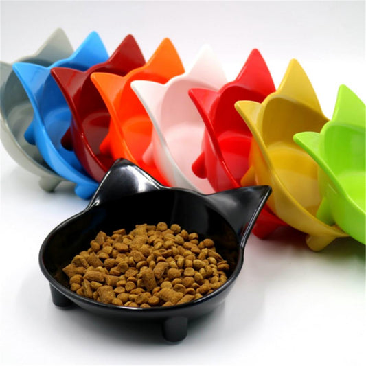 KFX-3921853 Cat-Shaped Melamine Pet Bowl with Anti-Slip Base for Easy Feeding and Cleaning