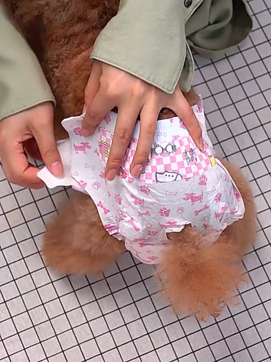 KFX-3923901 Pet Diaper for Female and Male Dogs - Multiple Sizes, Soft Non-Woven Fabric, Absorbent Polymer