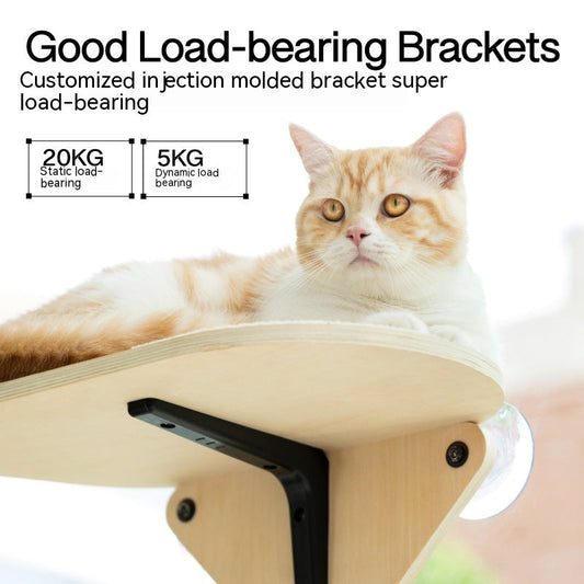 KFX-3929021 Glass Wall Chamfer Cat Scratch Tree with Strong Adhesive Suckers and Simple Design