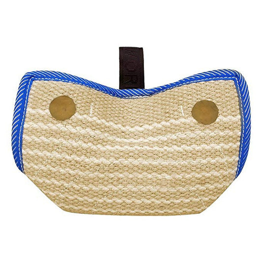 KFX-3965629 Durable Bite Pillow for Dog Training with Soft Handles and Tear-Resistant Hemp Material