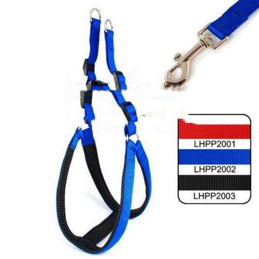 KFX-3969725 Soft Lining Polypropylene Foam Pet Harness with Traction Belt in Blue, Black, and Red