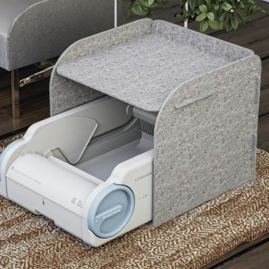 KFX-397907 Smart Cat Litter Box with APP Control and Automatic Cleaning, Anti-Bacterial Material, Easy to Clean, Various Sizes