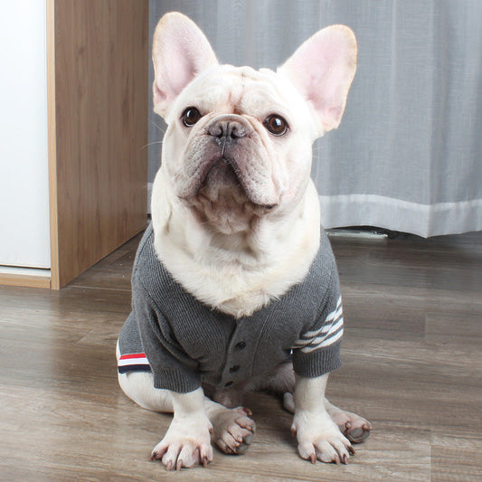 KFX-3979453 Cozy British Style Wool Sweater for Dogs and Cats - Available in Green, Red, Gray