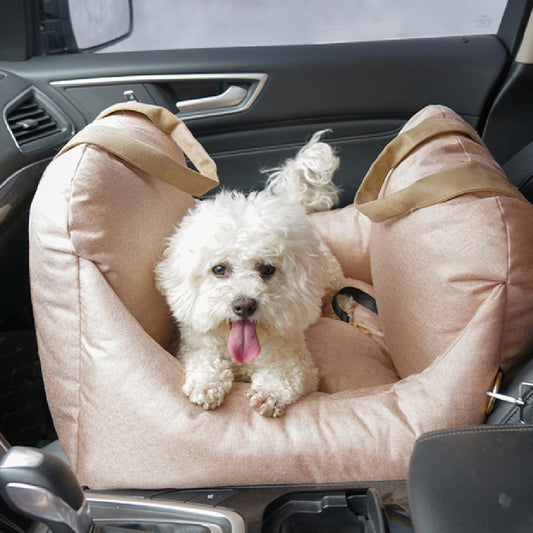 KFX-3981501 Portable Detachable Washable Pet Carrier for Cars - Four Seasons Use, Charcoal Gray, Beige, Light Gray