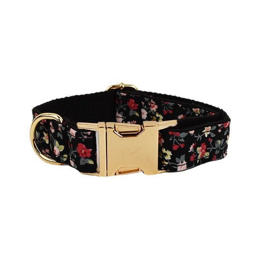 KFX-3982909 Cute Bow Lettering Printed Pet Collar and Leash Set with Vest and Rope for Dogs