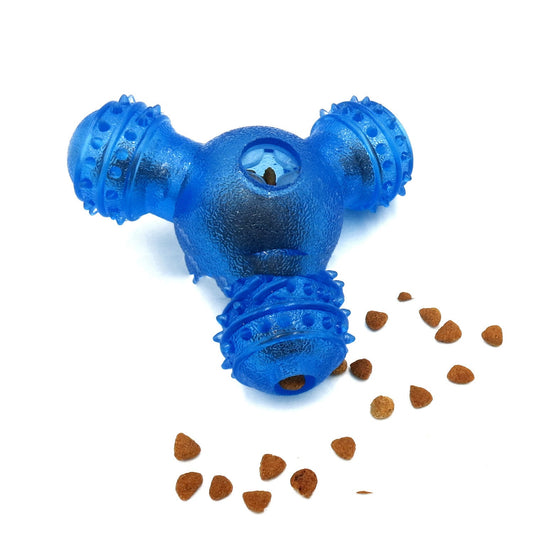 KFX-3993789 Three-Hole Chewing Toy for Dog Dental Care and Fun